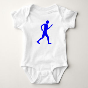 Racewalking - Blue Baby Bodysuit