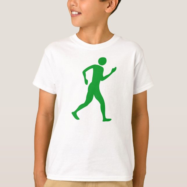 Racewalking - Grass Green T-Shirt (Front)