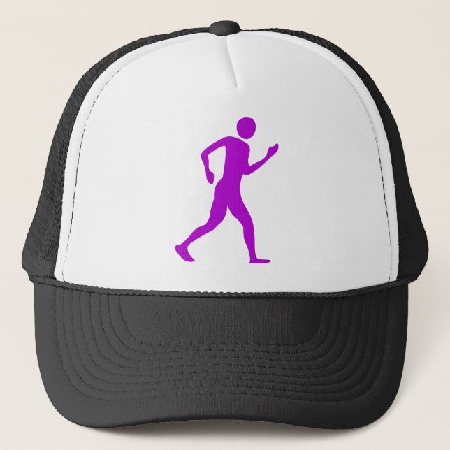 Racewalking - Purple Trucker Hat (Front)