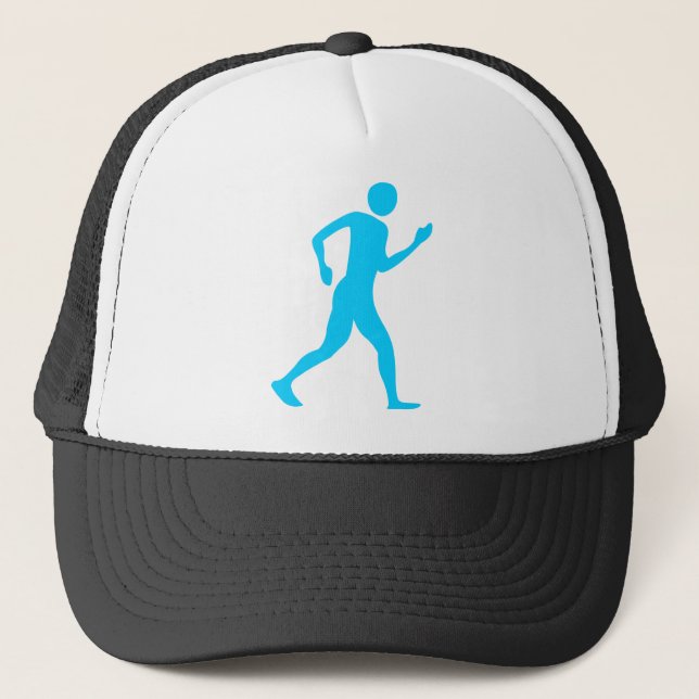 Racewalking - Sky Blue Trucker Hat (Front)