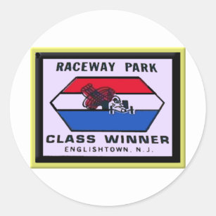 Raceway Park Classic Round Sticker