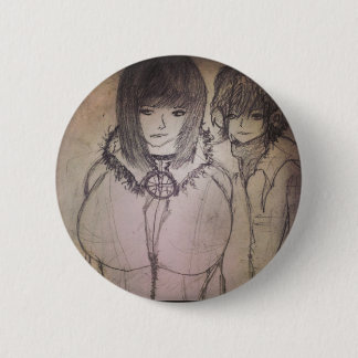 Racheal big bosom manga anime girl 6 cm round badge