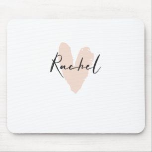 Rachel Heart Name Graphic Mouse Pad