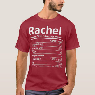 RACHEL Nutrition Personalised Name Funny Gift T-Shirt