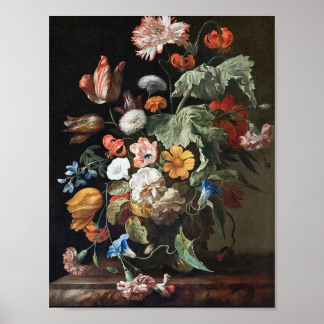 Rachel Ruysch - Still-Life With Flowers Poster (Front)