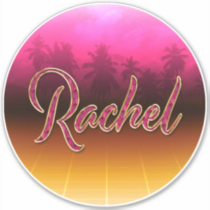 Rachel Vorname Name golden pink Aufkleber Sticker