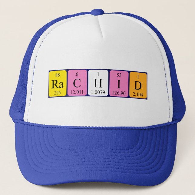 Rachid periodic table name hat (Front)