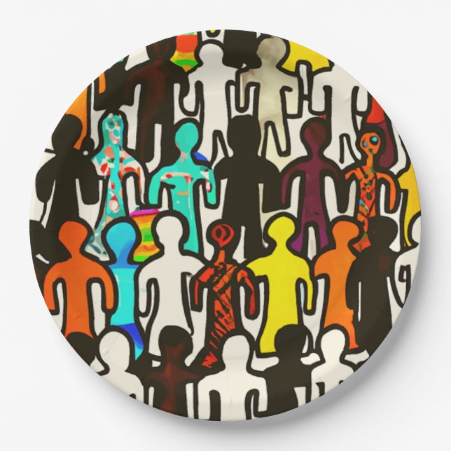Racial Equality Collection Paper Plate (Front)