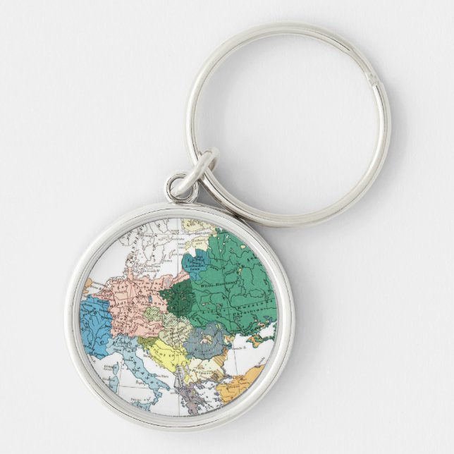 Racial Map of Europe Key Ring (Front)
