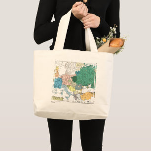 Racial Map of Europe Large Tote Bag