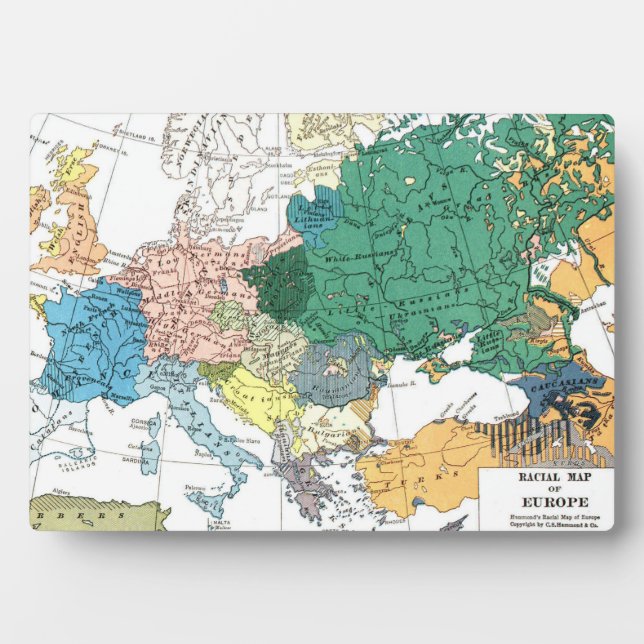 Racial Map of Europe Plaque (Front)