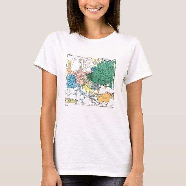 Racial Map of Europe T-Shirt (Front)