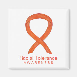 Racial Tolerance Awareness Ribbon Fridge Magnet