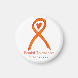 Racial Tolerance Awareness Ribbon Fridge Magnets