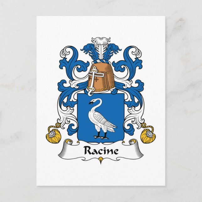 Racine Family Crest Postcard (Front)