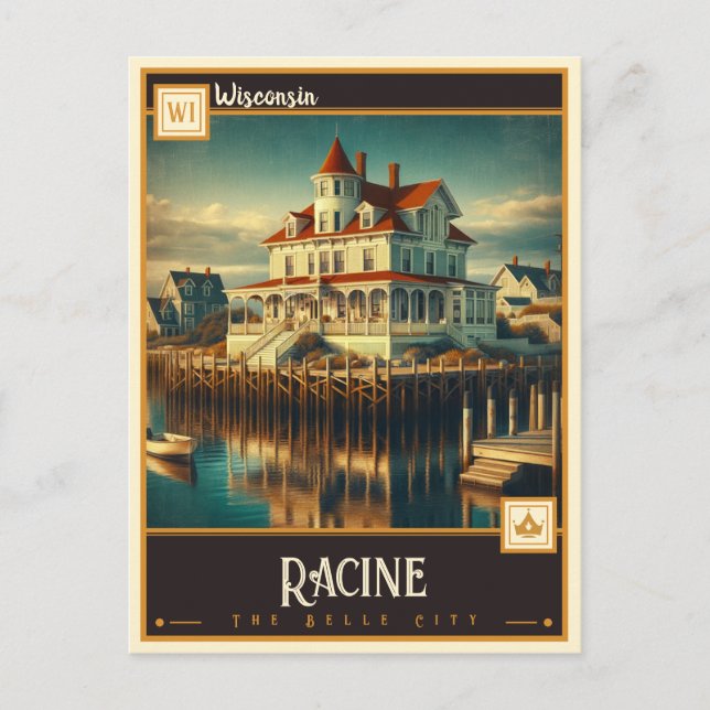 Racine, Wisconsin | Vintage Postcard (Front)