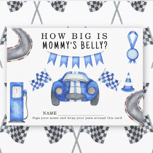 Racing baby shower - how big is mummy's belly enclosure card