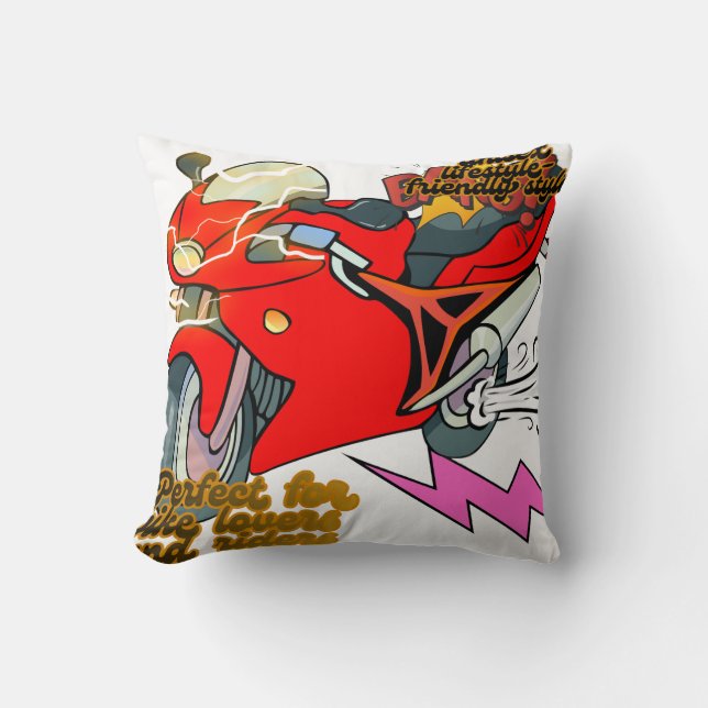  Racing Bike Art Speed Cushion (Front)
