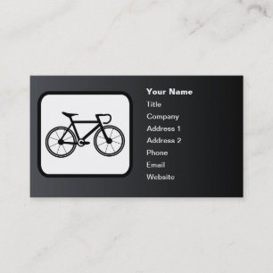 Racing Bike Logo Customisable Black Business Card