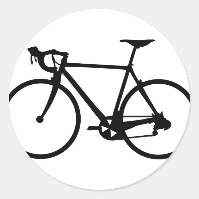 racing bike - racer bicycle classic round sticker (Front)