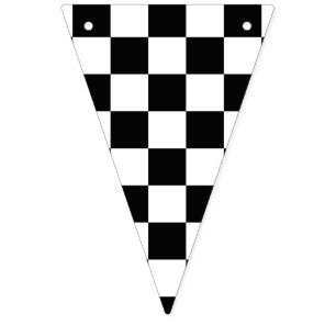 Racing Black and White Chequered Bunting