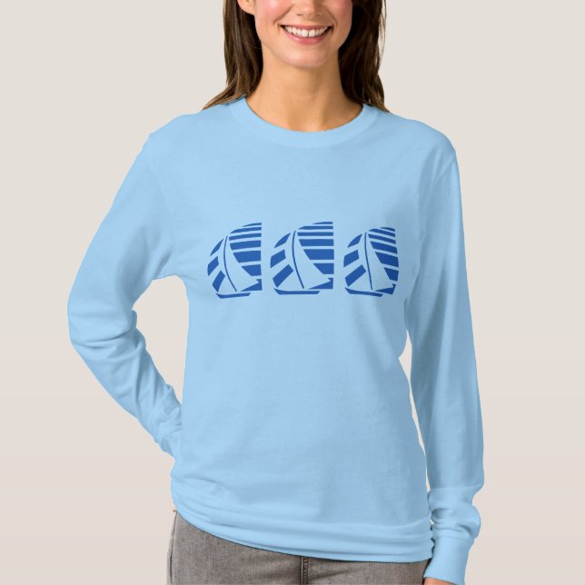 Racing Boat Sailing T-shirt (Front)