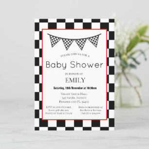 Racing Car Baby Shower Invitation, Birthday Invita Invitation