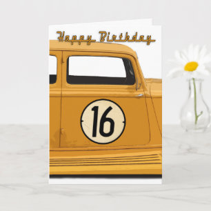 Racing Car Birthday Card for the 16 Year old