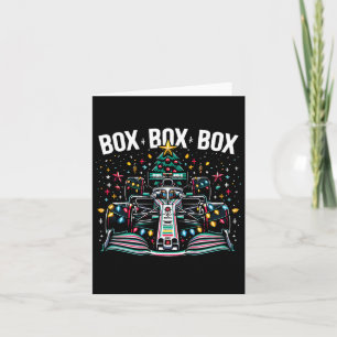 Racing Car Box Box Box Radio Call Fun Christmas Tr Card