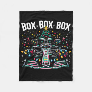 Racing Car Box Box Box Radio Call Fun Christmas Tr Fleece Blanket