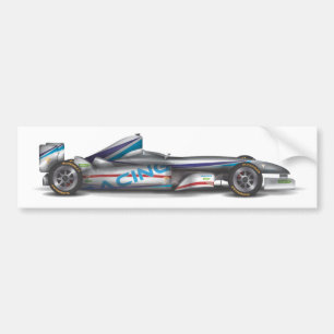 Racing Car Bumper Sticker