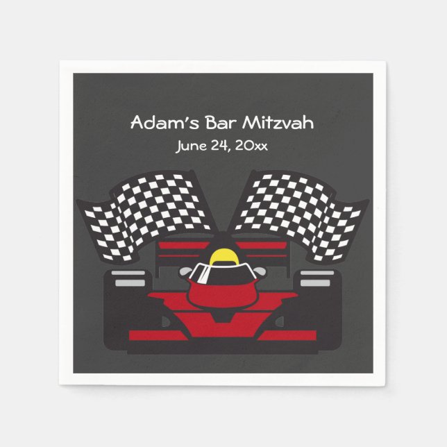 Racing Car Design Paper Napkins (Front)