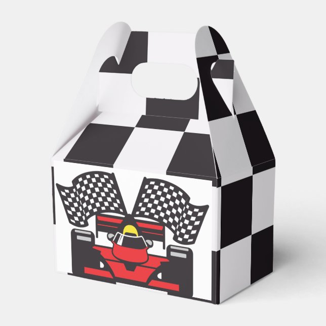 Racing Car Design Party Favour Box (Front Side)
