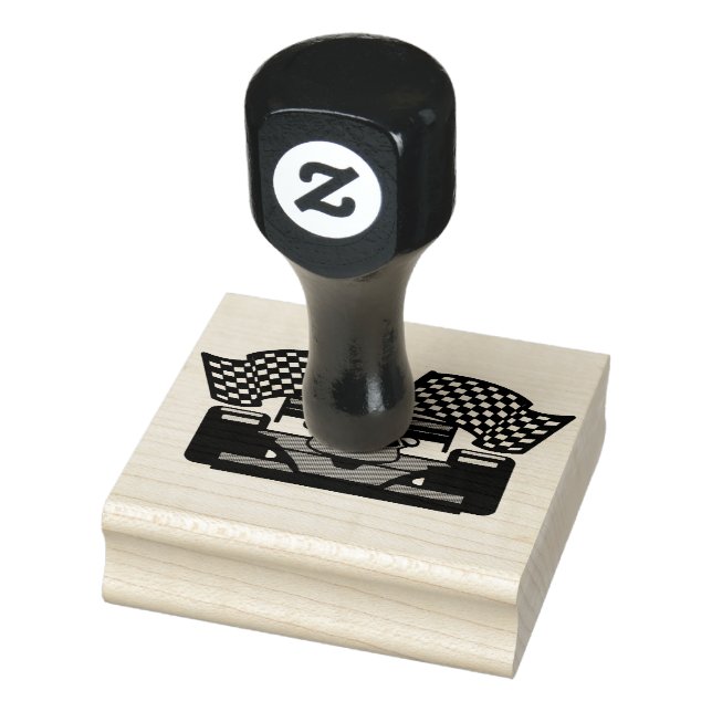 Racing Car Design Wooden Stamp (Stamp)