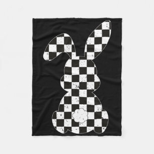 Racing Car Flag Bunny Happy Easter Race Car Boys G Fleece Blanket