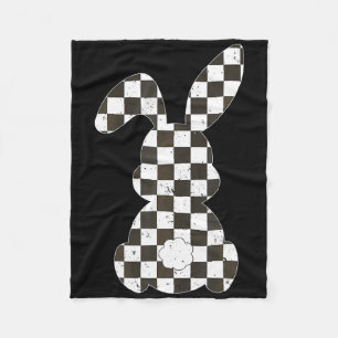 Racing Car Flag Bunny Happy Easter Race Car Boys G Fleece Blanket