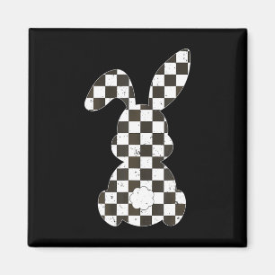 Racing Car Flag Bunny Happy Easter Race Car Boys G Magnet