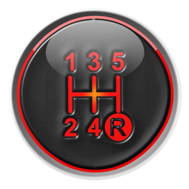 Racing Car Gear Shift Ceramic Knob (Front)