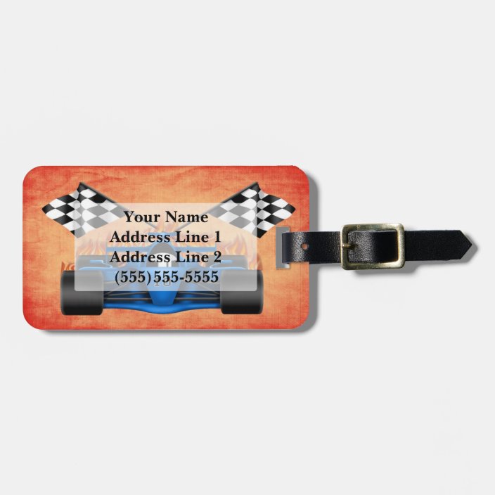 Racing Car Luggage Tag | Zazzle.com.au