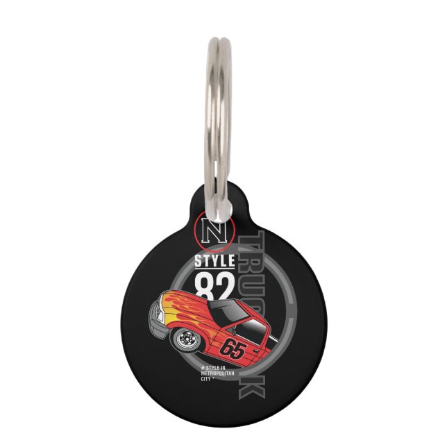 Racing Car _ Motor 14 Pet Tag (Front)