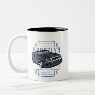 Racing Car _ Motor 15 Two-Tone Coffee Mug