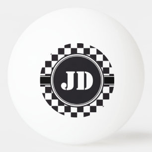 Racing Car Pattern + your backgr. colour & text Ping Pong Ball