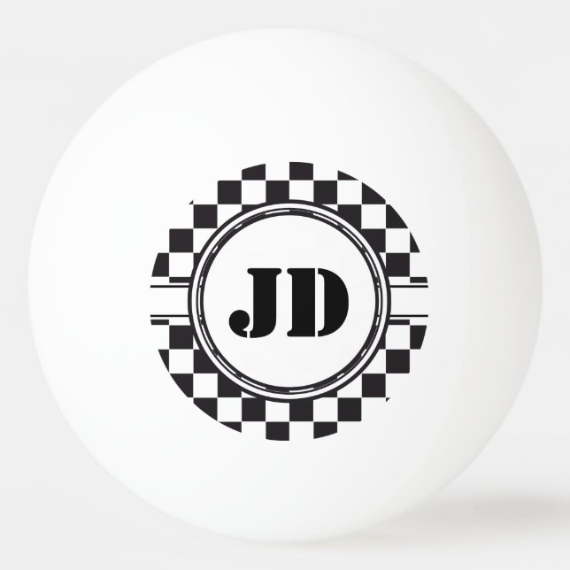 Racing Car Pattern + your backgr. colour & text Ping Pong Ball (Back)