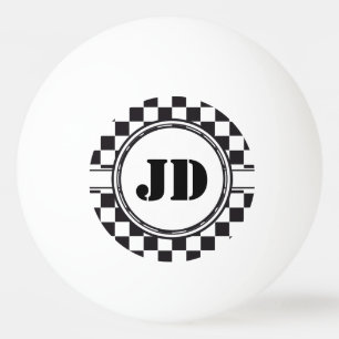 Racing Car Pattern + your backgr. colour & text Ping Pong Ball