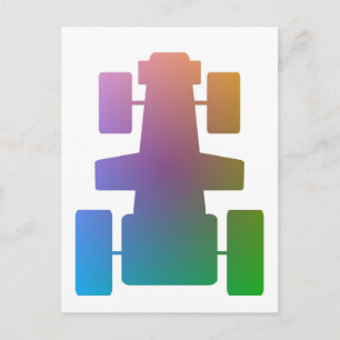 Racing car postcard