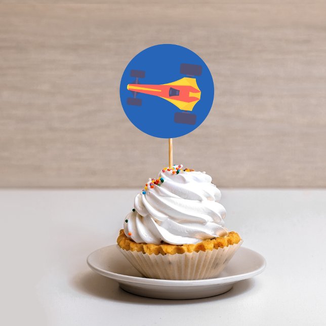 Racing Car Racetrack Baby Boy Dedication Classic Round Sticker (Creator Uploaded)