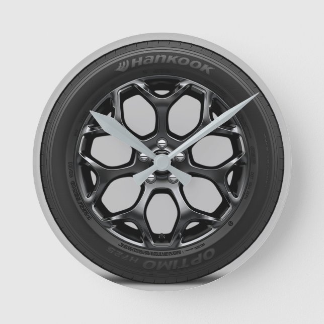 Racing Car Wheel Rim Gran Turismo Movie GT7 Round Clock (Front)