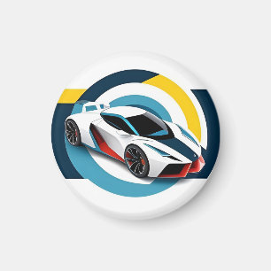 Racing Car with Dynamic Design Magnet