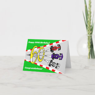 Racing Cars 60th Birthday Card