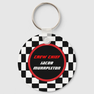 Racing Checkers Custom Keyring